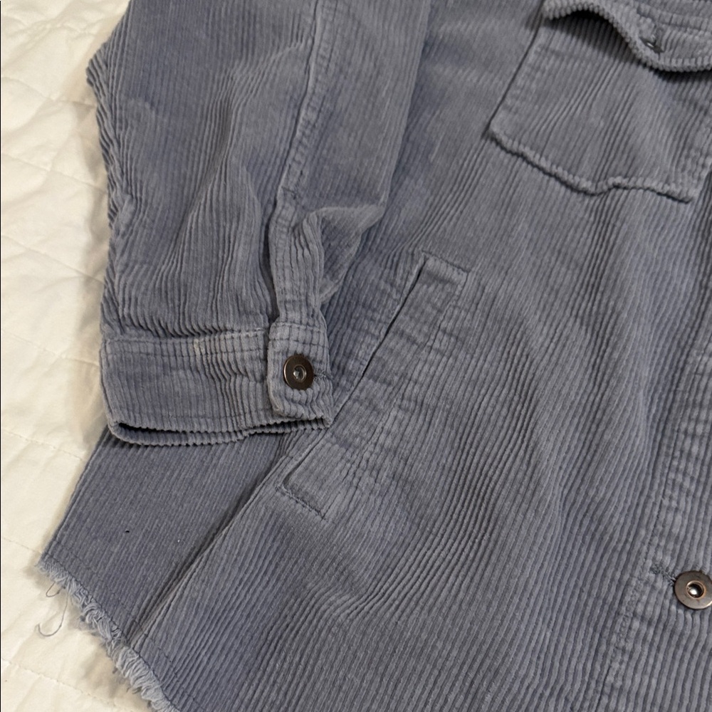 Zara Gray CORDUROY SHIRT LIKE Jacket: BEAUTIFUL EXCELLENT CONDITION - Picture 7 of 9